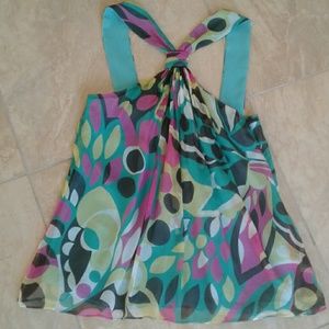 Pop print silk camisole by MILLY